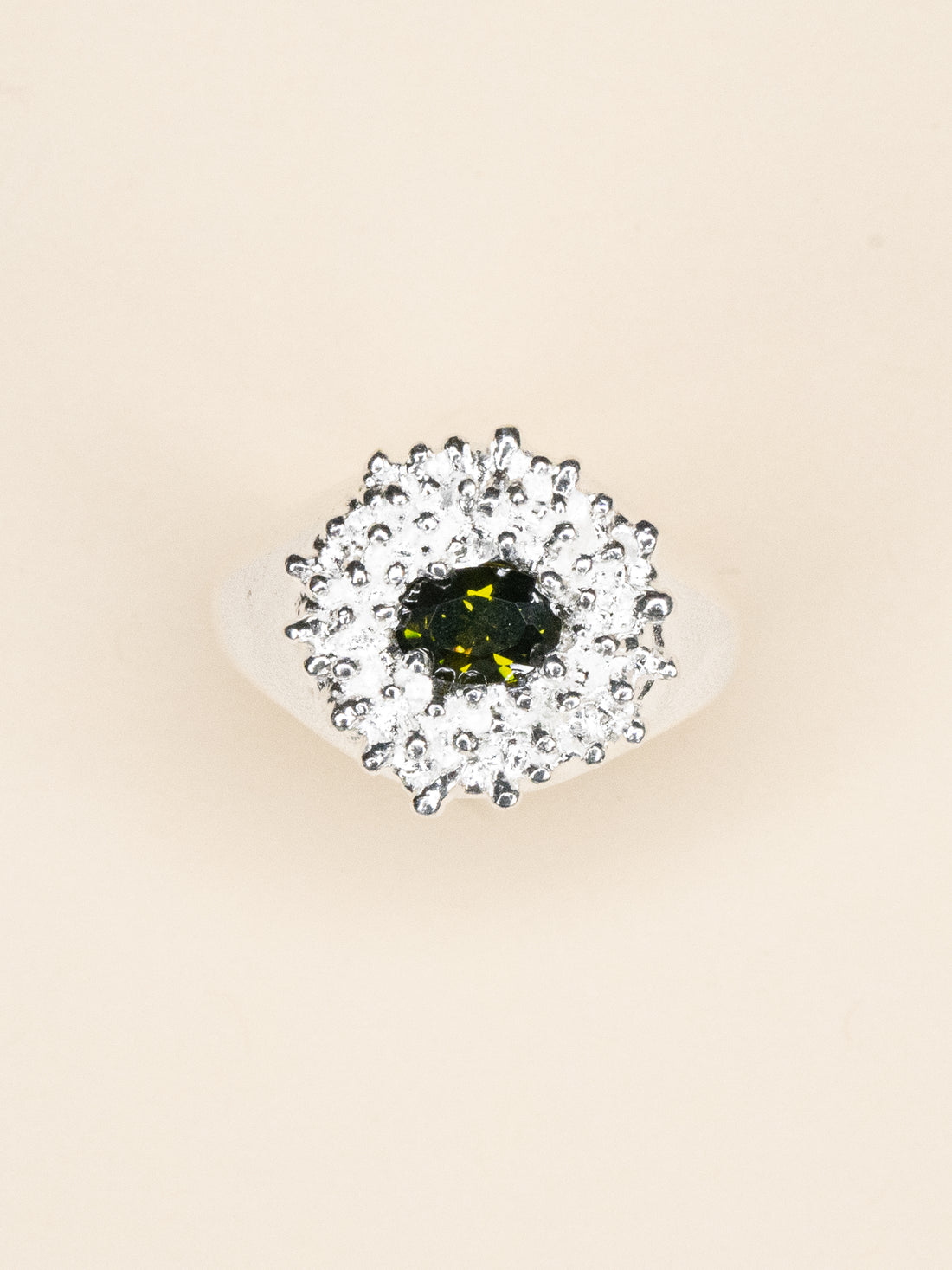 KONGOLO, GREEN - SILVER RING
