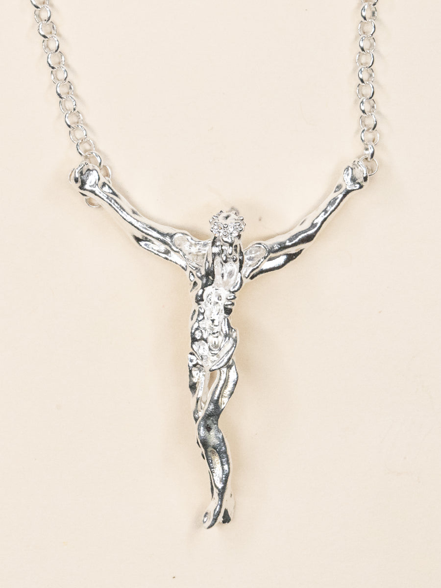 DALI, DIAMOND - SILVER NECKLACE