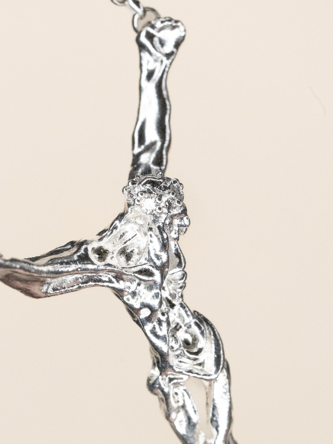 DALI, DIAMOND - SILVER NECKLACE